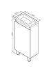 M85AFSX0451WG X-Joy, База под раковину, напольная, 45 см, 1 дверца, белый глянец
