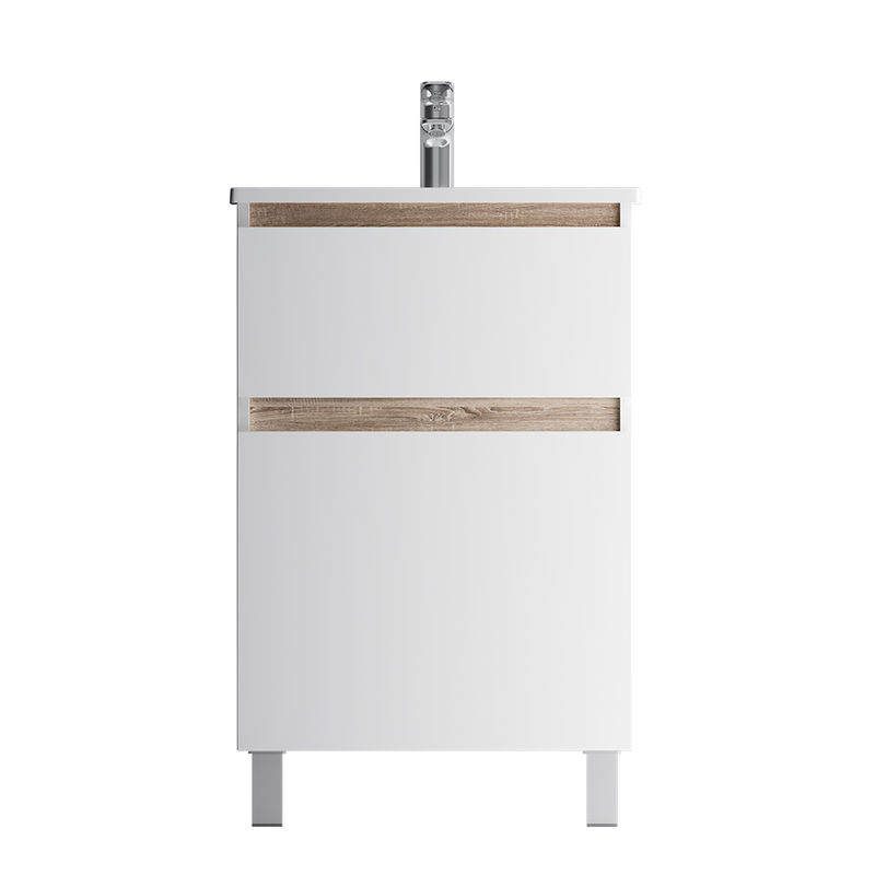 Тумба под раковину AM.PM X-Joy 55 см напольная 2 ящика / M85AFSX0552WG белый глянец