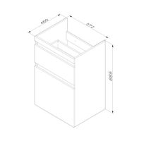 Тумба под раковину AM.PM X-Joy 60 см напольная для стиральной машины / M85AFSX0602WG белый глянец — 9