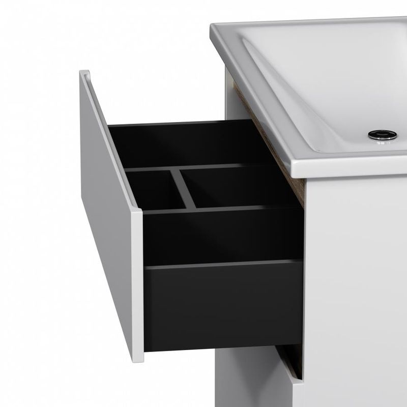 Тумба под раковину AM.PM X-Joy 80 см напольная 2 ящика / M85AFSX0802WG белый глянец