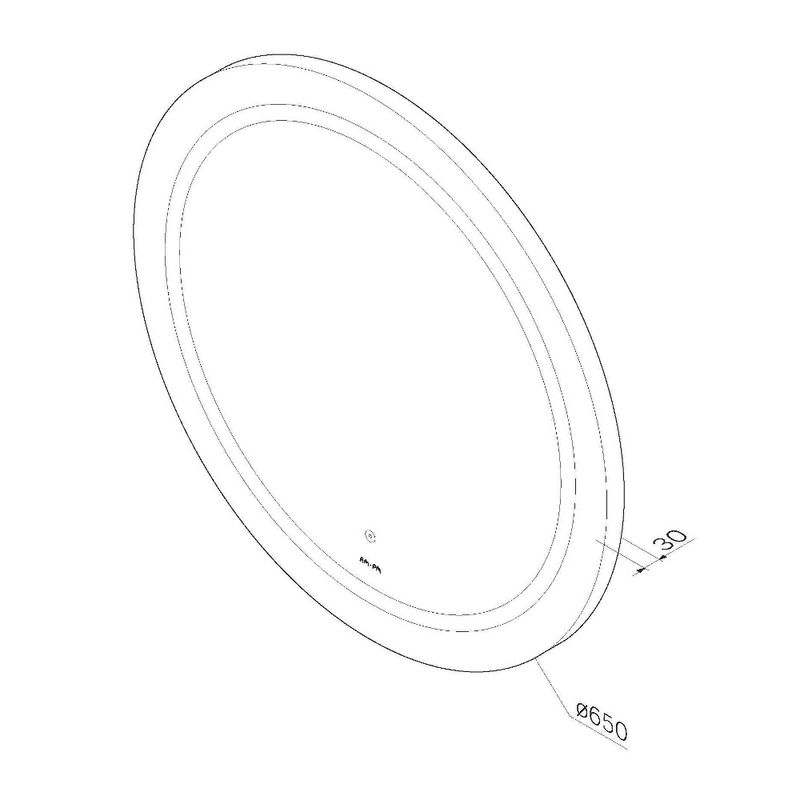 Зеркало AM.PM X-Joy 65 см с контурной LED-подсветкой и ИК-сенсором / M85AMOX0651WG