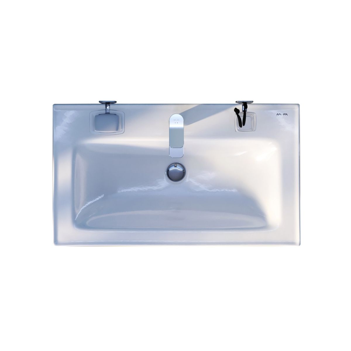 M85AWCC0802WG64 X-Joy, Раковина мебельная, керамическая, 80 см, встроенная, цвет: белый, глянец