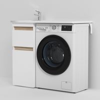 Раковина AM.PM X-Joy 100 см левая над стиральной машиной / M85AWPL1001WG белый глянец — 4