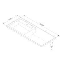 Раковина AM.PM X-Joy 120 см над стиральной машиной левая / M85AWPL1201WG белый глянец — 8