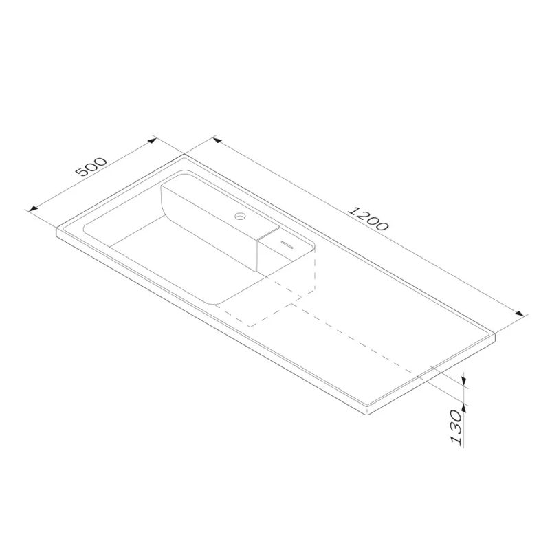 Раковина AM.PM X-Joy 120 см над стиральной машиной левая / M85AWPL1201WG белый глянец