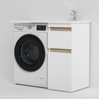 Раковина AM.PM X-Joy 100 см над стиральной машиной правая / M85AWPR1001WG белый глянец — 4