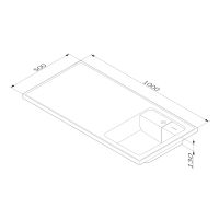 Раковина AM.PM X-Joy 100 см над стиральной машиной правая / M85AWPR1001WG белый глянец — 8