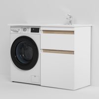 Раковина AM.PM X-Joy 120 см над стиральной машиной правая / M85AWPR1201WG белый глянец — 4