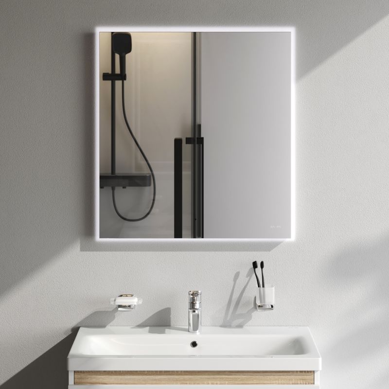 Зеркало AM.PM X-Joy 65×70 см с интерьерной Led подсветкой, ИК-сенсором / M85MOX10651S