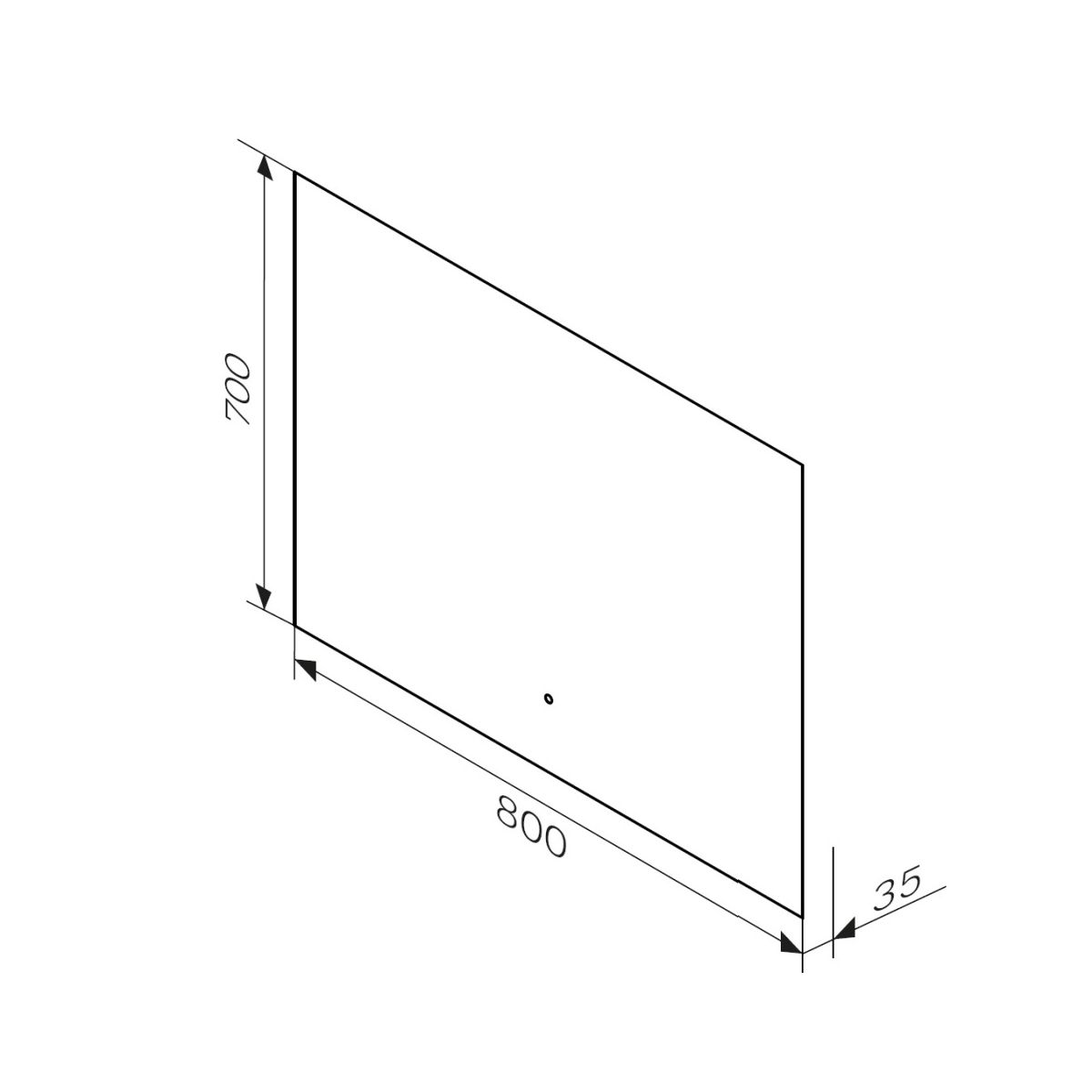 M85MOX10801S X-Joy Зеркало с интерьерной Led подсветкой, ИК-сенсорром, 80 см