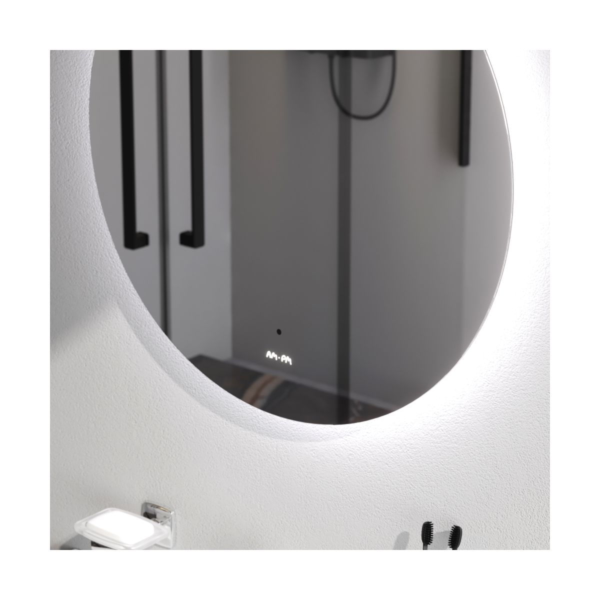 M85MOX40601S X-Joy Зеркало круг с интерьерной Led подсветкой, ИК-сенсором, 60 см