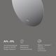 M85MOX40601S X-Joy Зеркало круг с интерьерной Led подсветкой, ИК-сенсором, 60 см