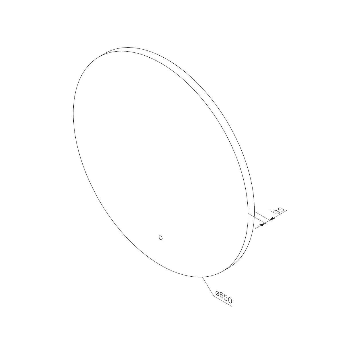M85MOX40651S X-Joy Зеркало круг с интерьерной Led подсветкой, ИК-сенсорром, 65 см