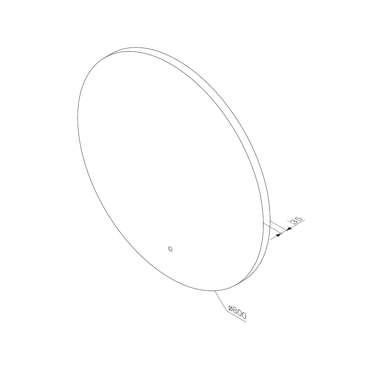 M85MOX40801S X-Joy Зеркало круг с интерьерной Led подсветкой, ИК-сенсорром, 80 см