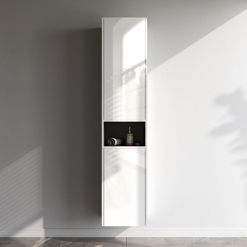 Шкаф-пенал для ванной AM.PM Func 40 см / M8FCH0402WG белый глянец