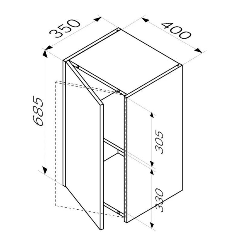 Шкаф-пенал для ванной AM.PM Func 40 см / M8FCH0402WM белый матовый
