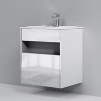 Тумба под раковину AM.PM Func 60 см 1 ящик (pull-out) / M8FFUX0601WG белый глянец — 7