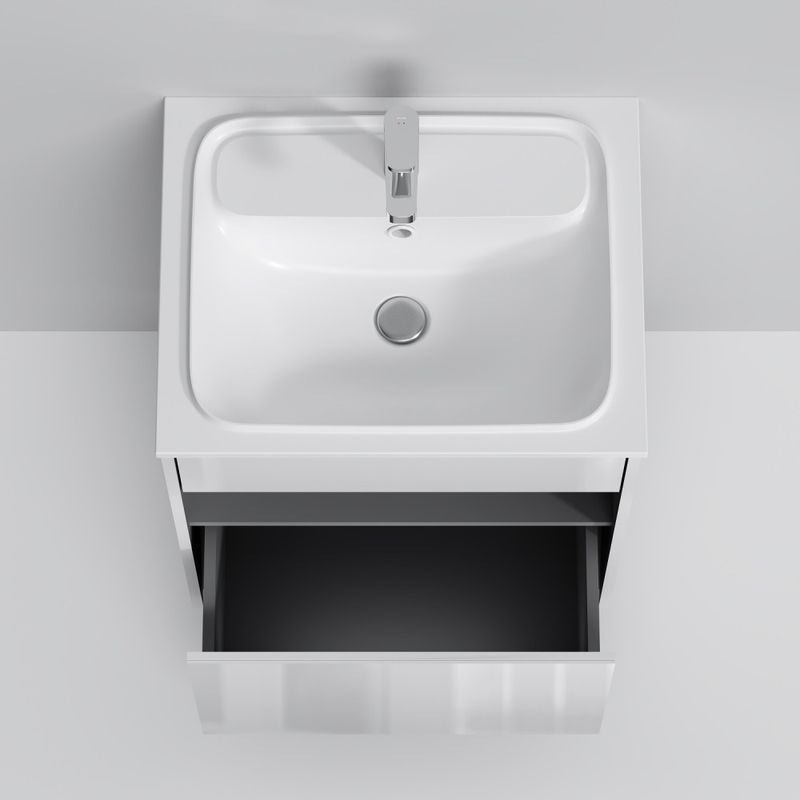 Тумба под раковину AM.PM Func 60 см 1 ящик (pull-out) / M8FFUX0601WG белый глянец