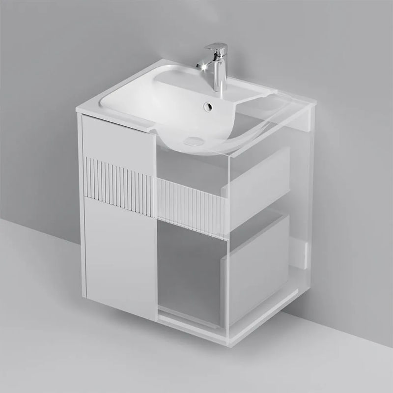 Тумба под раковину AM.PM Func 60 см 2 ящика (push-to-open) / M8FFUX0602WM белый матовый