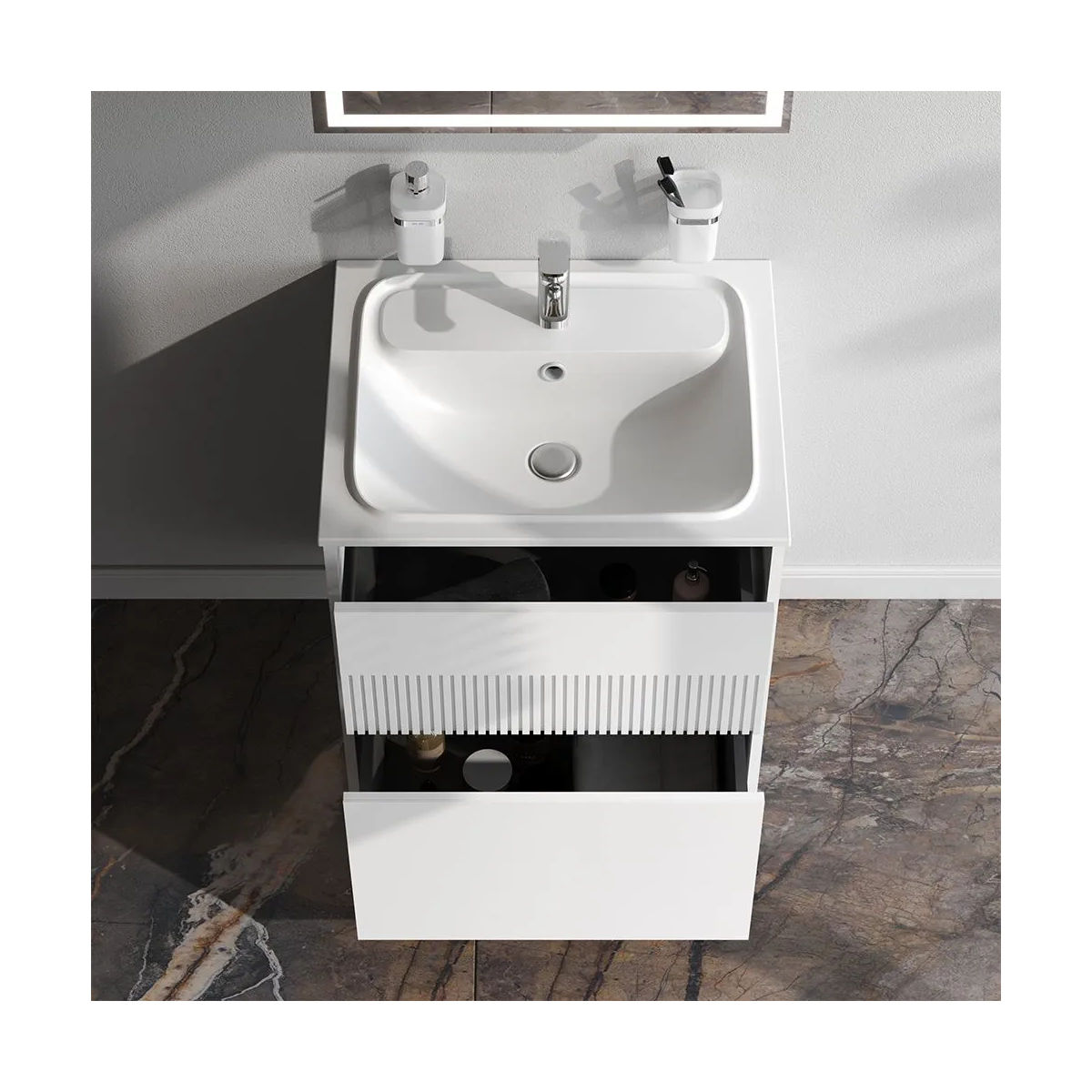 M8FFUX0602WM Func, База 2 ящика (push-to-open), 60 см, цвет белый матовый