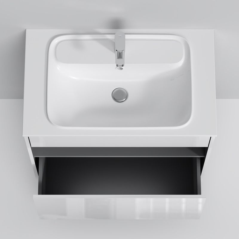 Тумба под раковину AM.PM Func 80 см 1 ящик (pull-out) / M8FFUX0801WG белый глянец