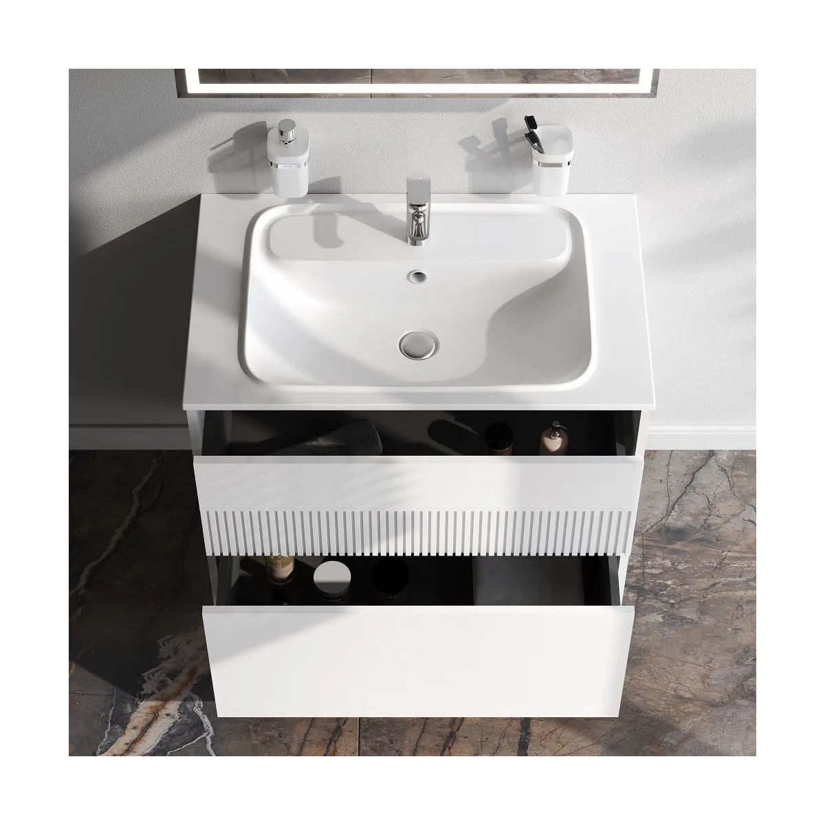 M8FFUX0802WM Func, База 2 ящика (push-to-open), 80 см, цвет белый матовый