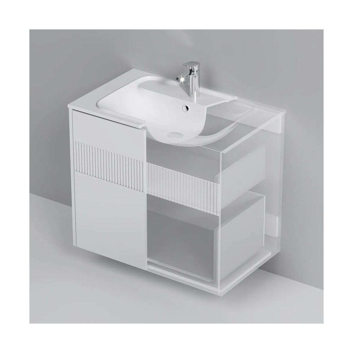 M8FFUX0802WM Func, База 2 ящика (push-to-open), 80 см, цвет белый матовый
