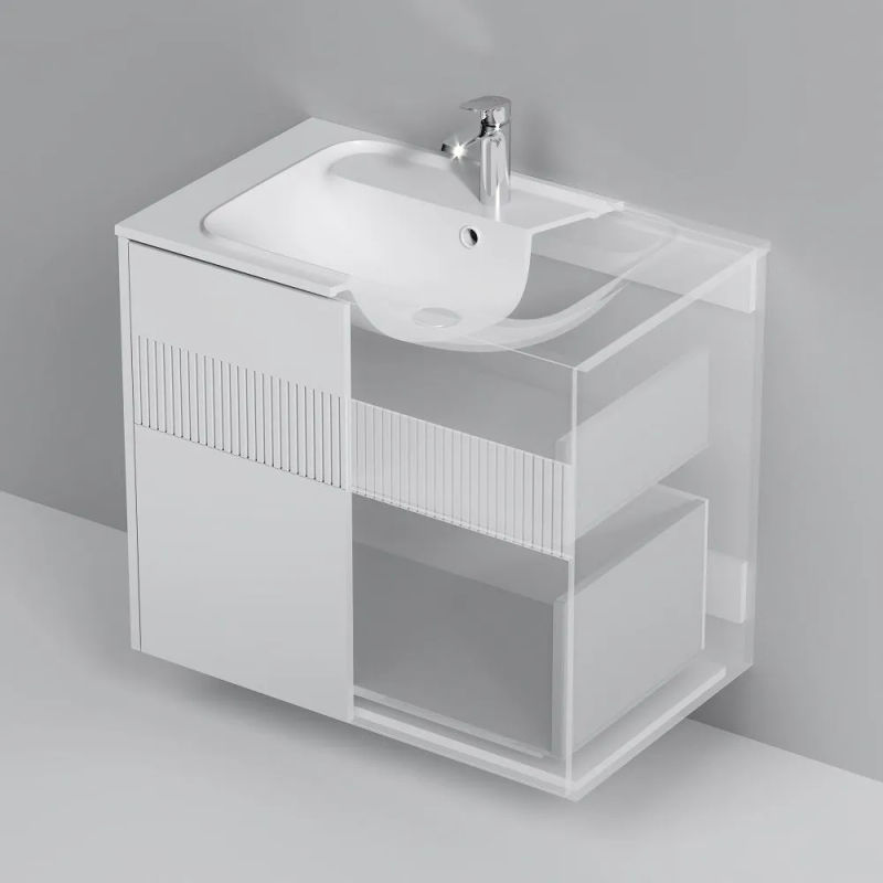 Тумба под раковину AM.PM Func 80 см 2 ящика (push-to-open) / M8FFUX0802WM белый матовый