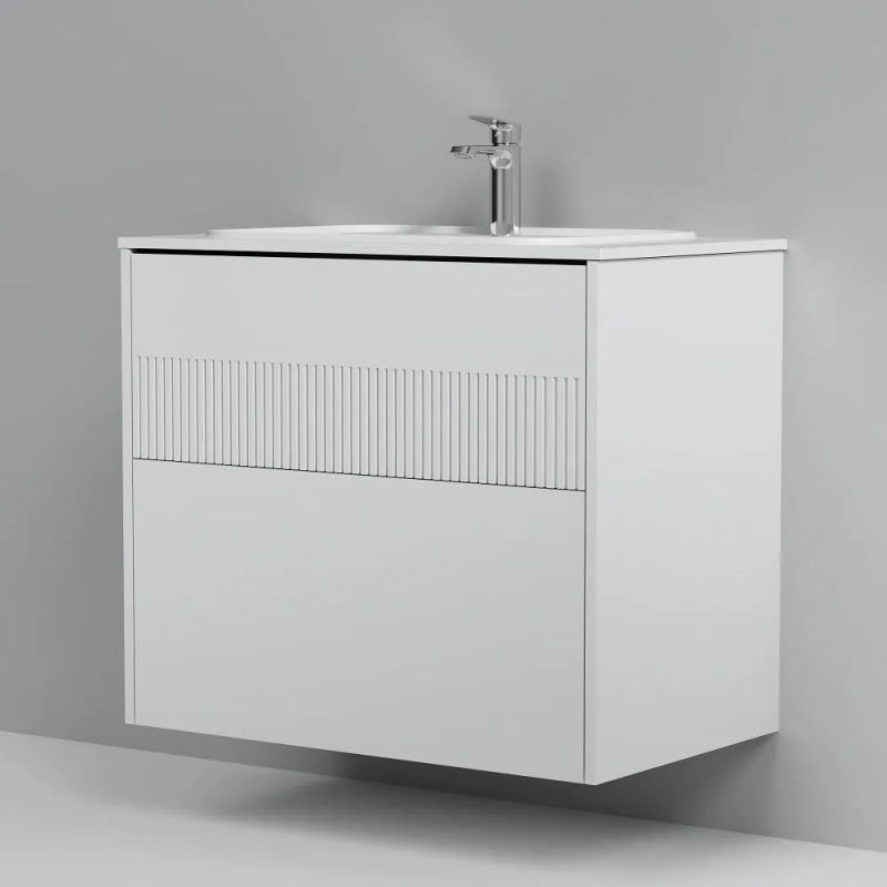 Тумба под раковину AM.PM Func 80 см 2 ящика (push-to-open) / M8FFUX0802WM белый матовый