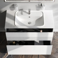 Тумба под раковину AM.PM Func 100 см 2 ящика (push-to-open) / M8FFUX1002WM белый матовый — 5