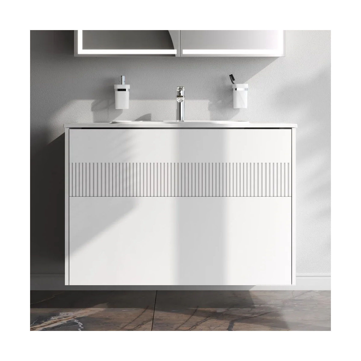 M8FFUX1002WM Func, База 2 ящика (push-to-open), 100 см, цвет белый матовый