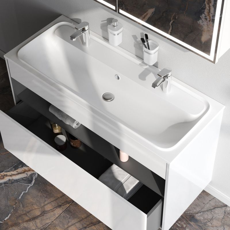M8FFUX1201WG Func, База с нишей, 1 ящик (pull-out), 120 см, цвет белый глянец