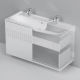 M8FFUX1202WM Func, База 2 ящика (push-to-open), 120 см, цвет белый матовый