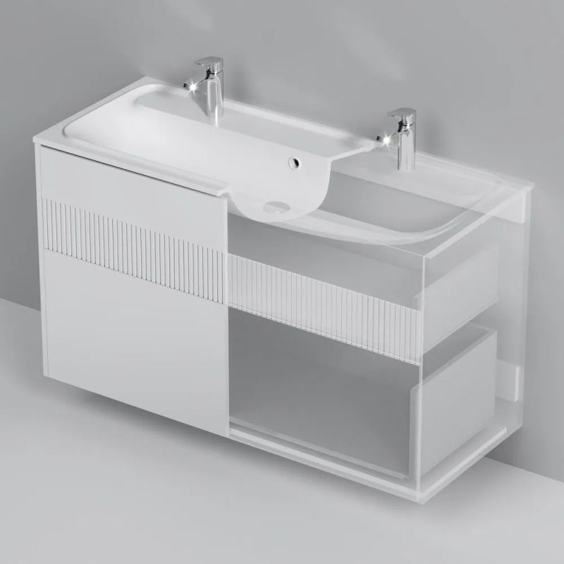 M8FFUX1202WM Func, База 2 ящика (push-to-open), 120 см, цвет белый матовый