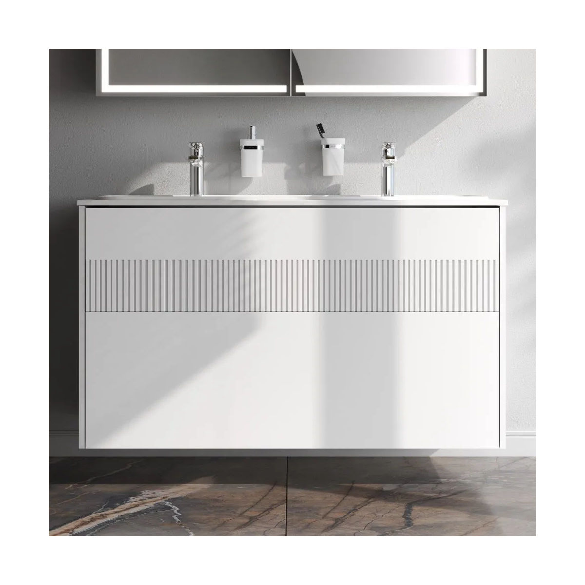 M8FFUX1202WM Func, База 2 ящика (push-to-open), 120 см, цвет белый матовый
