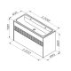 M8FFUX1202WM Func, База 2 ящика (push-to-open), 120 см, цвет белый матовый