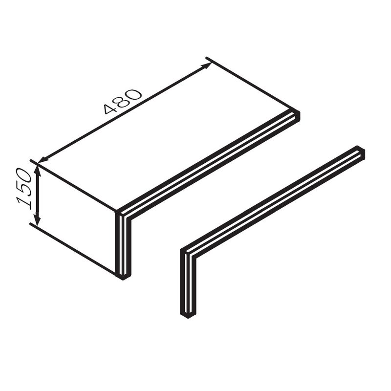 Ножки для тумбы AM.PM Func - 15 см, графит матовый