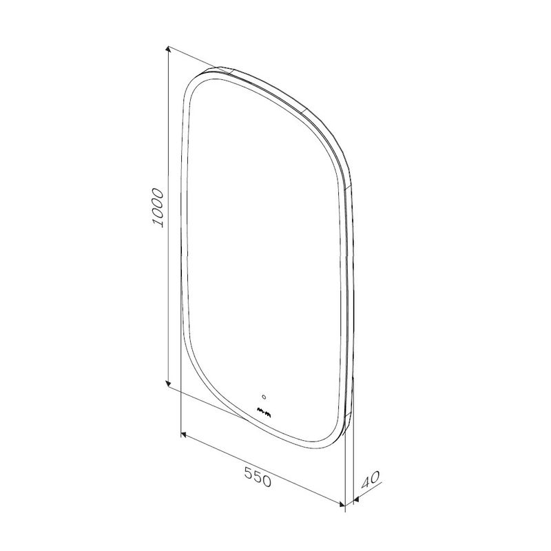 Зеркало AM.PM Func 55×100 см с LED-подсветкой и ИК-сенсор / M8FMOX0551WGH