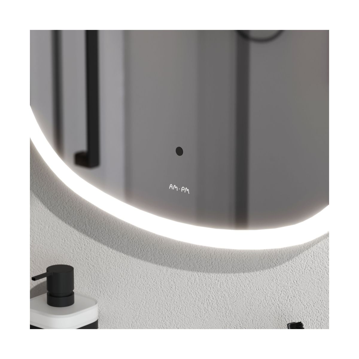 M8FMOX0551WGS Зеркало универсальное с контурной LED-подсветкой, ИК- сенсором, квадрат, 55 см