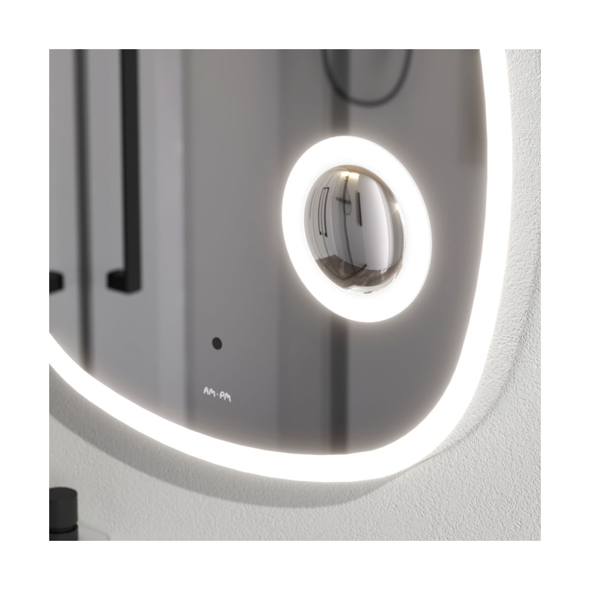 M8FMOX0553SA Func, Зеркало настенное с контурной LED-подсветкой, ИК сенсором и косметическим зеркалом
