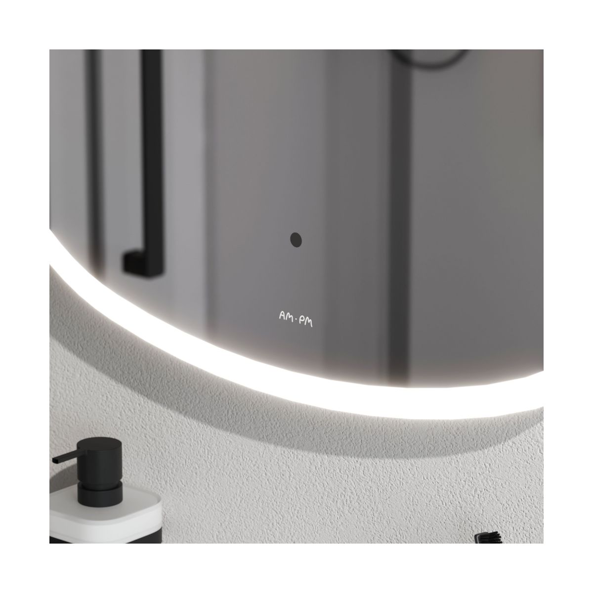 M8FMOX0651WGS Зеркало универсальное с контурной LED-подсветкой, ИК- сенсором, квадрат, 65 см