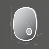 Зеркало AM.PM Func 65×65 см с контурной LED-подсветкой, ИК-сенсором и косметическим зеркалом / M8FMOX0653SA — 2