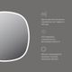 M8FMOX0801WGS Зеркало универсальное с контурной LED-подсветкой, ИК- сенсором, квадрат, 80 см
