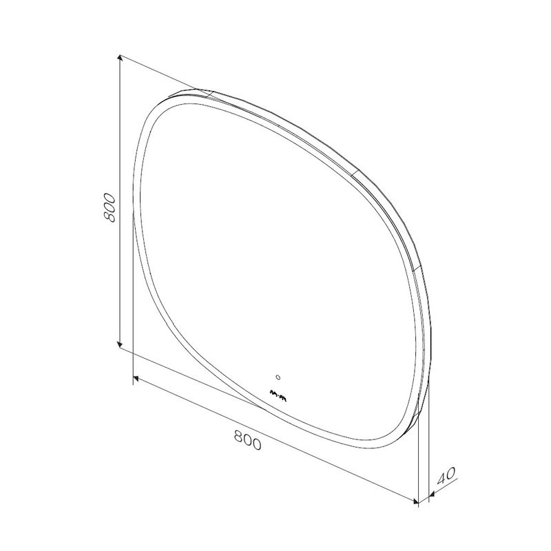 Зеркало AM.PM Func 80 см с контурной LED-подсветкой и ИК-сенсор / M8FMOX0801WGS