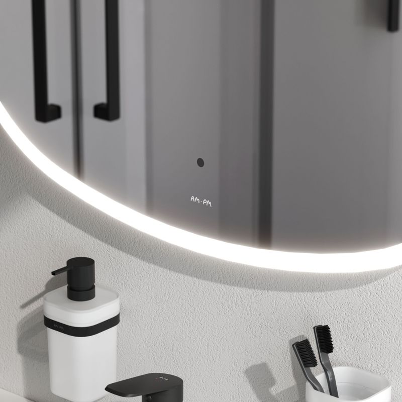 M8FMOX0801WGS Зеркало универсальное с контурной LED-подсветкой, ИК- сенсором, квадрат, 80 см