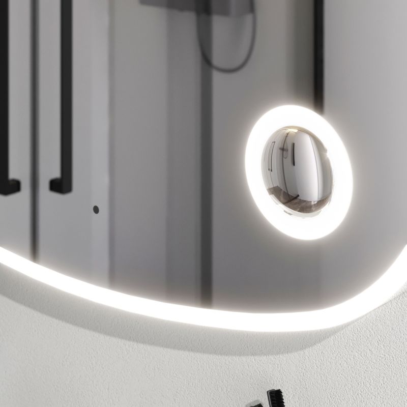 M8FMOX1003SA Func, Зеркало настенное с контурной LED-подсветкой, ИК сенсором и косметическим зеркалом
