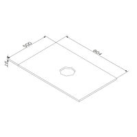 Столешница для ванной AM.PM Func 80 см M8FST0800WM белый матовый — 3