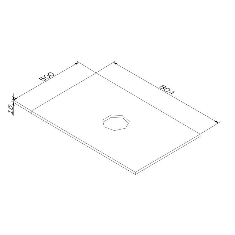 Столешница для ванной AM.PM Func 80 см M8FST0800WM белый матовый