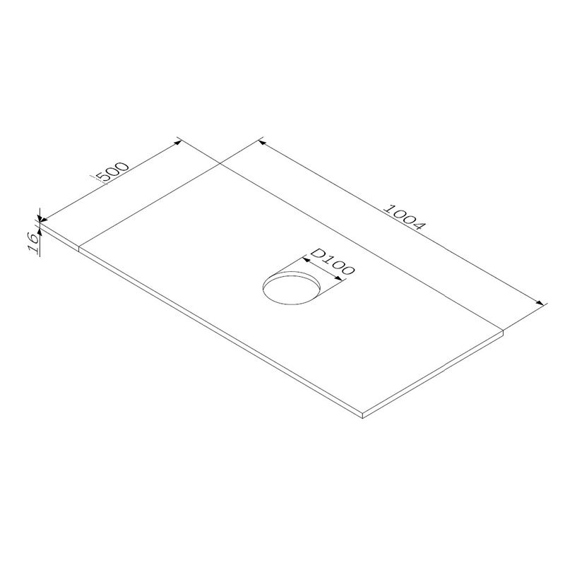 Столешница для ванной AM.PM Func 100 см M8FST1000OF дерево текстурир-ое