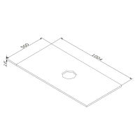 Столешница для ванной AM.PM Func 100 см M8FST1000WM белый матовый — 3